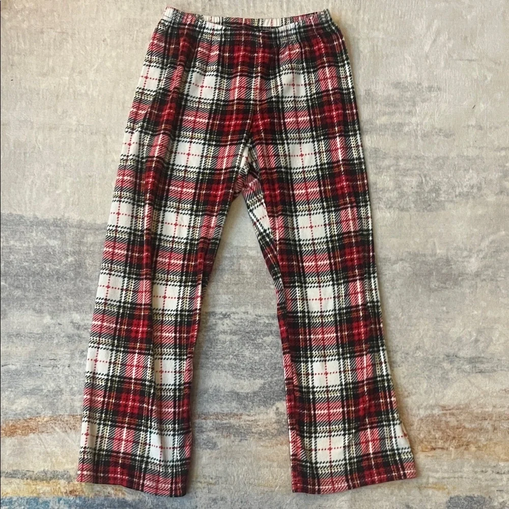(316)The Children's Place Plaid Pajama Bottoms in Red and White